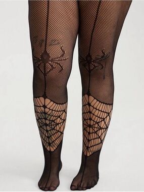 Torrid Spider Web Tights Size 5/6 on Torrid Sizing so 5X/6X